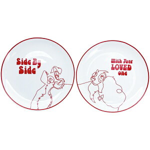 サンアート|SUN ART ディズニー わんわん物語 レディ & トランプ ペア プレート 皿 約16cm 2個 食器セット