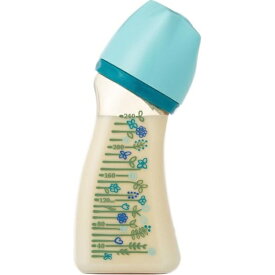 ズーム・ティー｜Zoom.T ドクターベッタ哺乳びん ブレイン 広口 WS4-240mL Flower（Blue）（PPSU）