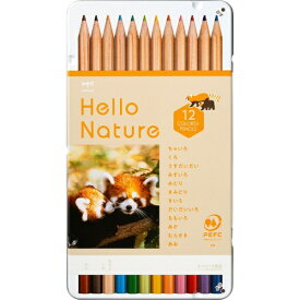 トンボ鉛筆｜Tombow 缶入色鉛筆 レッサーパンダ Hello Nature(ハローネイチャー) 12色 CB-KHNLP0312C