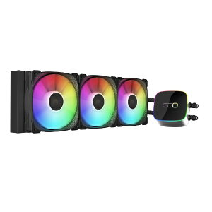 GEOMETRIC FUTURE CPUN[[ 120mmt@x3 [LGA2011(v3)/115x/1700EAM3(+)/AM4/AM5/TR4] Eskimo Junior NEON 36 ubN GF-ES-JR-NEON-360-BK