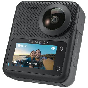 KANDAO�b�J���_�I 360°�A�N�V�����J���� QooCam 3 �u���b�N QCM0301 [4K�Ή� /�h��]