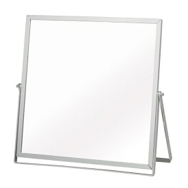 永井興産｜NAGAIKOSAN アルミフレーム卓上ミラー スクエア（L）SV シルバー NK-248