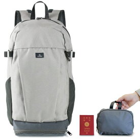 トランスペクト｜TRANSPECT 4 SPRING 折りたたみバックパック 25L グレー［大容量 軽量 防水 オックスフォード生地 旅行 通勤 通学 男女兼用］ フォースプリング グレー 4SPRING-BP