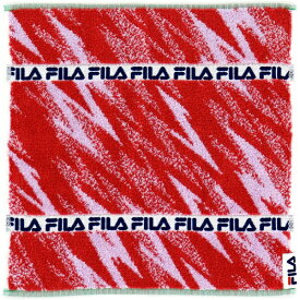タオル美術館｜Towel Art Museum FILA（フィラ）ロゴボーダー タオルハンカチ（約25×25cm） ピンク