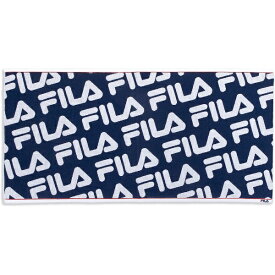 タオル美術館｜Towel Art Museum FILA（フィラ）総柄 ボディタオル（約70×140cm） ネイビー