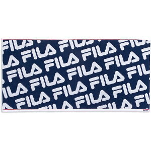 タオル美術館|Towel Art Museum FILA(フィラ)総柄 ボディタオル(約70×140cm) ネイビー