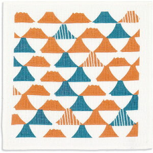 タオル美術館|Towel Art Museum さいか 三角並べ タオルハンカチ(約25×25cm) オレンジ