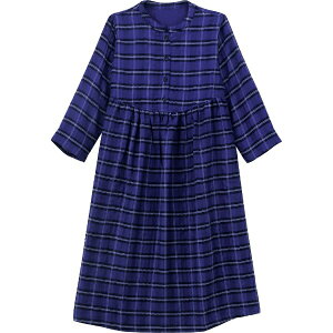 【エントリーで最大全額ポイント還元|11/5迄】 タオル美術館|Towel Art Museum cococi LDK レディースガーゼルームワンピース(切替)Lサイズ ネイビー