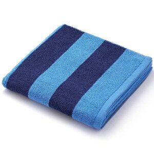 タオル美術館|Towel Art Museum MiRAi ボーダー バスタオル(約60×110cm) ブルー