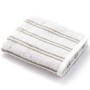 タオル美術館|Towel Art Museum MiRAi ストライプ フェイスタオル(約34×75cm) ベージュ