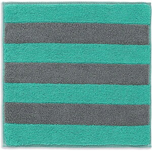 タオル美術館|Towel Art Museum MiRAi ボーダー タオルハンカチ(約25×25cm) グリーン