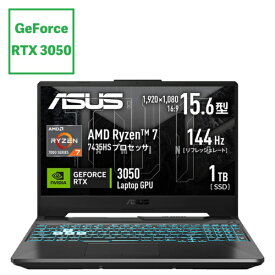 【エントリーで最大全額ポイント還元｜8/5迄】 ASUS｜エイスース ゲーミングノートパソコン TUF Gaming A15(RTX 3050) グラファイトブラック FA506NCR-R7R3050T [15.6型 /Windows11 Home /AMD Ryzen 7 /メモリ：16GB /SSD：1TB /2024年6月モデル]