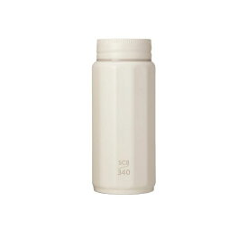 LIV PLUS｜リブプラス ポリゴーンヌ マグボトル 水筒 スクリュー 340ml 保冷 保温 アイボリー NM-331