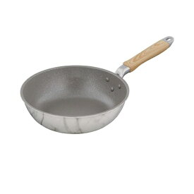 LIV PLUS｜リブプラス MARBLE KITCHEN 深型フライパン 24cm IH ガス火 大理石柄 ホワイト NX-124