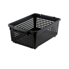 LIV PLUS｜リブプラス Boiteリビング ハンディー バスケット かご 収納 ハイタイプ ブラック MA- 4176