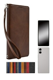 shizukawill｜シズカウィル Xperia 10 VI 手帳型 本革調ケース ダークブラウン SOX10M6DBR