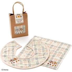 タオル美術館｜Towel Art Museum Disney KIDEA ERABU パッケージ入り スタイ＆タオルハンカチセット チップ＆デール