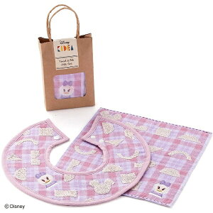 タオル美術館|Towel Art Museum Disney KIDEA ERABU パッケージ入り スタイ&タオルハンカチセット デイジーダック