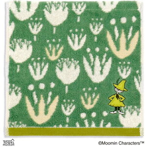 タオル美術館|Towel Art Museum MOOMIN(ムーミン)ブルーム タオルハンカチ(約20×20cm) グリーン
