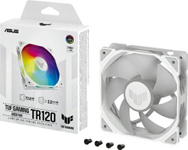 ASUS｜エイスース ケースファンx1 [120mm /2000RPM] (正回転モデル) TUF Gaming TR120 ARGB Fan - Single Pack ホワイト TUF/GAMING/TR120/ARGB/WHITE