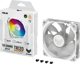 ASUS｜エイスース ケースファンx1 [120mm /2000RPM] (逆回転モデル) TUF Gaming TR120 ARGB Reverse Fan - Single Pack ホワイト TUF/GAMING/TR120/ARGB/RV/W