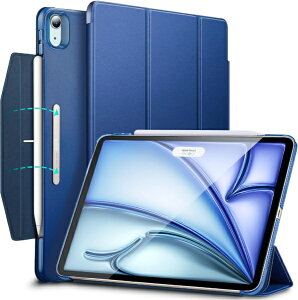 イーエスアール|ESR 11インチiPad Air(M2)、10.9インチ iPad Air(第5/4世代)用 Ascend Trifold 三つ折りケース ネイビーブルー
