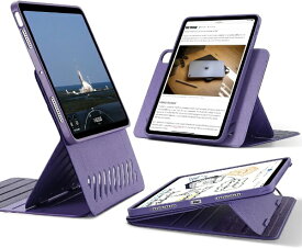 イーエスアール｜ESR 11インチiPad Air（M3/M2）、10.9インチ iPad Air（第5/4世代）用 Shift Magnetic マグネットカバー付き回転式ケース パープル