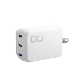 CIO｜シーアイオー 急速充電器 NovaPort TRIO II 67W 3C ホワイト CIO-G67W3C-N2-WH [3ポート /USB Power Delivery対応 /GaN(窒化ガリウム) 採用]