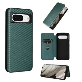 Royal Monster｜ロイヤルモンスター Google Pixel 8a カーボンファイバー手帳型ケース グリーン RM-5381GR-8a