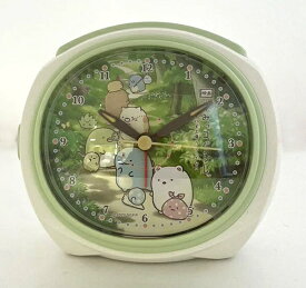 アリアス すみっコぐらし 連続秒針アラームクロック 森の中シーン すみっコぐらし クリーム AC23016SXSG-BE [アナログ]