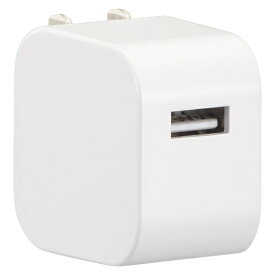 オーム電機｜OHM ELECTRIC USBアダプター Type-A 1A HS-AU11E-W [直挿し /スイッチ無 /1ポート]