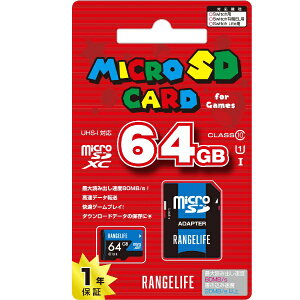 WCtbRANGE LIFE SwitchpmicroSDJ[h UHS-I 64GB RL-SW5161ySwitchz