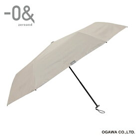 小川｜Ogawa 折りたたみ傘 軽量ミニ -0＆（ゼロアンド） サンドベージュ LDB-LW50PM-BE [晴雨兼用傘 /レディース /50cm]