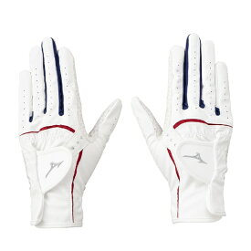 【エントリーで最大全額ポイント還元｜7/18迄】 mizuno｜ミズノ ゴルフグローブ W-GRIP ダブルグリップ ホワイト 5MJWB451 [レディース /両手装着用 /21cm]