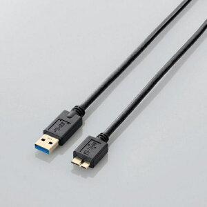 ELECOM�b�G���R�� 2.0m USB3.0�P�[�u�� �yA�z�́ymicroB�z3�d�V�[���h�P�[�u���i�u���b�N�j�@USB3-AMB20BK�yrb_ cable_cpn�z