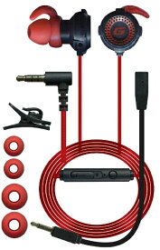 avail｜アベル ゲーミングヘッドセット レッド EA-GMCJU1-EMRE [φ3.5mmミニプラグ /両耳 /イヤホンタイプ]