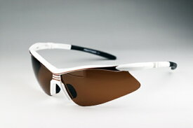 ERICA OPTICAL｜エリカ オプチカル EYE CARE FEATHER01 (スクエアシェイプ) ホワイト / ブラウン偏光レンズ