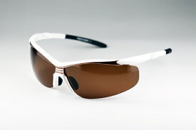 ERICA OPTICAL｜エリカ オプチカル EYE CARE FEATHER02 ラウンドシェイプ (ダークカラー) FEATHER02 ホワイト /ブラウン偏光レンズ