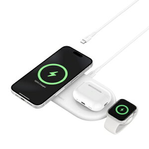 BELKINbxL BoostCharge Pro Qi2 3-in-1 CX[d zCg WIZ022qcWH [USB Power DeliveryΉ /3|[g /15W]