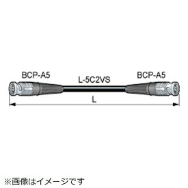 CANARE｜カナレ電気 1m BNCケーブル（圧着式） 充実絶縁体 BNC（オス）- BNC（オス） 黒 D5C01A-S