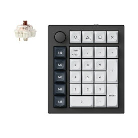 【エントリーで最大全額ポイント還元｜3/11まで】 Keychron｜キークロン テンキー Q0 Max(茶軸) カーボンブラック Q0M-M3 [有線・ワイヤレス /Bluetooth・USB-A＋USB-C]