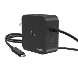 【エントリーで最大2万ポイント当たる｜11/18迄】 j5 create｜ジェイファイブクリエイト 102W GaN PD3.0 USB-C 2-Port Wall Charger JUP25102 [USB Power Delivery対応 /1ポート /GaN(窒化ガリウム) 採用]