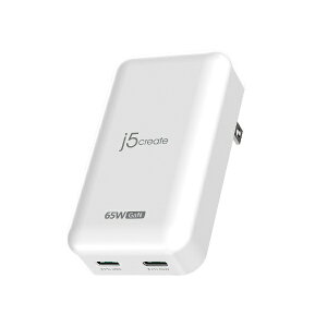 j5 create�b�W�F�C�t�@�C�u�N���G�C�g 65W GaN Slim PD USB-C 2-Port Charger JUP2465 [PD65W /USB-C×2 /2�|�[�g]