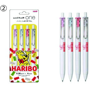 �O�H���M�bMITSUBISHI PENCIL �y����z�Q���C���N�{�[���y�� HARIBO(�n���{�[) uni-ballone(���j�{�[������) 4�F�t�B�[�J UMNS054C2HRB [0.5mm]