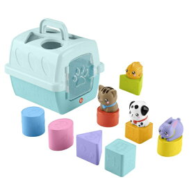 マテル｜Mattel フィッシャープライス HTW93 かたちを合わせてブロックで遊ぼう！ペットキャリーケース