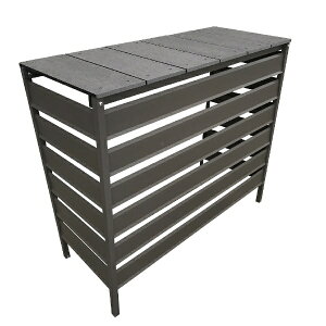 【エントリーで最大全額ポイント還元|11/5迄】 旭興進|ASAHIKOUSHIN 人工木アルミ室外機カバー8型(目隠し大) 小サイズ ダークブラウン AKS38678