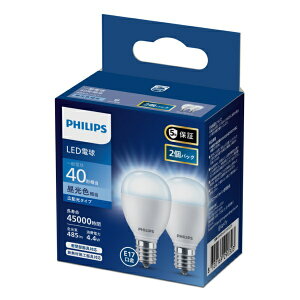 PHILIPS�b�t�B���b�v�X LED�d�� LDA4D-G-E17/E/K/2P [E17 /��ʓd���` /40W���� /�����F /2�� /�L�z���^�C�v]
