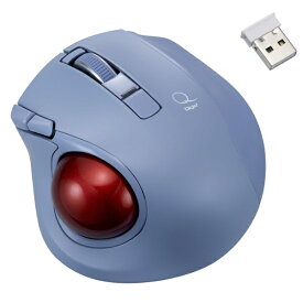 【エントリーで最大2万ポイント当たる｜11/18迄】 ナカバヤシ｜Nakabayashi マウス トラックボール Qシリーズ(Chrome/Mac/Windows11対応) ブルー MUS-TRLF224BL [レーザー /無線(ワイヤレス) /5ボタン /USB]