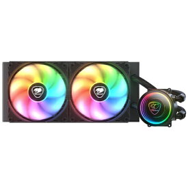 COUGAR｜クーガー 水冷CPUクーラー 120mmファンx2 ［LGA1851/1700/1200/115X/1366・AM5/AM4/AM3/AM2/FM2/FM1］ POSEIDON ELITE ARGB 240 ブラック CGR-PSDELRGB-B-240 POSEIDON ELITE ARGB 240 ブラック CGR-PSDELRGB-B-240