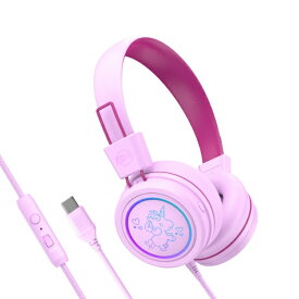 MEE audio｜ミーオーディオ キッズヘッドホン USB Type-C KidJamz ピンク HP-KJ55U-PK [オーバーヘッド型 /USB]